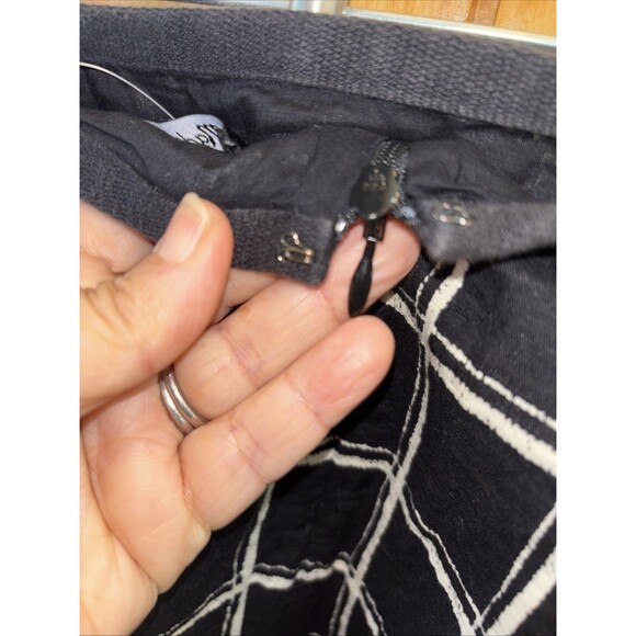 Madewell Windowpane Plaid Mini Skirt 6 Black White Cotton zip Lined Women - Picture 4 of 7